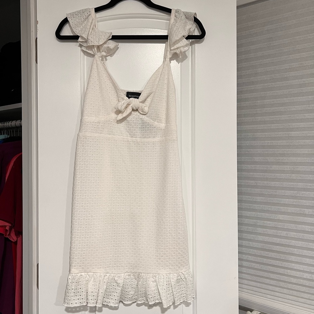 White mini dress